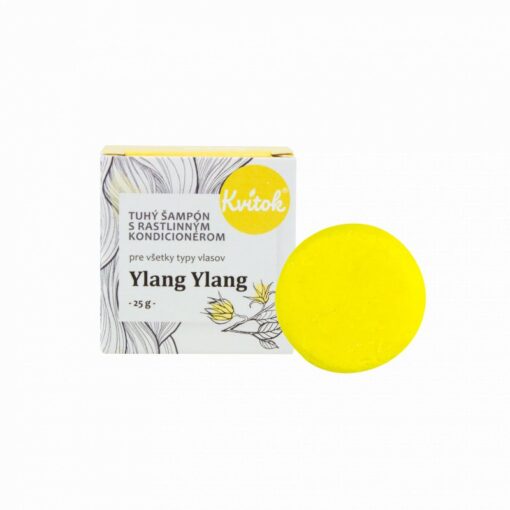 Kvitok Tuhý šampon s kondicionérem pro světlé vlasy Ylang Ylang (25 g) - krásně pění