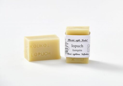 Mýdlárna Koukol Tuhý šampon proti lupům - Lopuch (70 g) - pomáhá s léčbou seborey