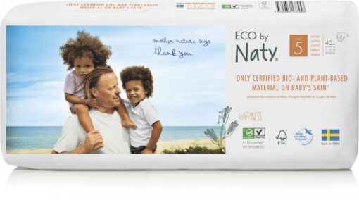 Naty Ekoplenky Junior 5 (11 - 25 kg) Economy pack (40 ks) - z 55-60 % rozložitelné