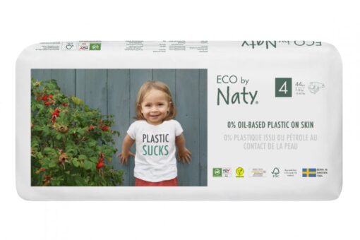 Naty Ekoplenky Maxi 4 (7 - 18 kg) Economy pack (44 ks) - z 55-60 % rozložitelné