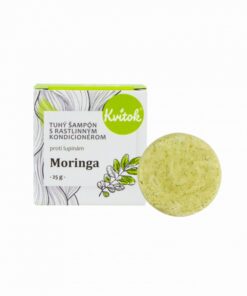 Kvitok Tuhý šampon s kondicionérem proti lupům Moringa (25 g) - lesklé vlasy bez lupů