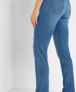 Modrá Straight mid waist džíny ORSAY✅949.00