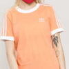 adidas Originals 3 Stripe Tee lososové / bílé L