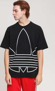 adidas Originals Big Trefoil Outlined Tee černé L