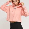 adidas Originals Cropped Hoodie světle růžová XL