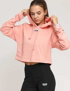 adidas Originals Cropped Hoodie světle růžová XL