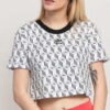 adidas Originals Cropped Tee bílé / černé L