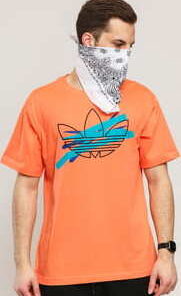 adidas Originals Paint Trefoil Tee oranžové L