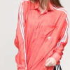 adidas Originals Satin Button Up tmavě růžová S