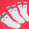 adidas Solid Crew Sock bílé / černé 35-38