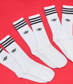 adidas Solid Crew Sock bílé / černé 35-38