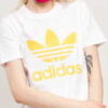 adidas Originals Trefoil Tee bílé / žluté M