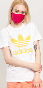 adidas Originals Trefoil Tee bílé / žluté M