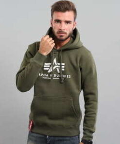 Alpha Industries Basic Hoody olivová