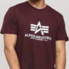 Alpha Industries Basic Tee tmavě vínové XXL