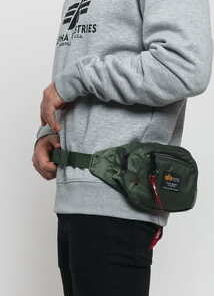 Alpha Industries Crew Waist Bag olivová