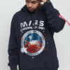 Alpha Industries Mission To Mars Hoody navy M