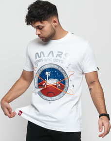 Alpha Industries Mission To Mars Tee bílé XXL