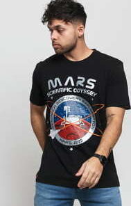 Alpha Industries Mission To Mars Tee černé XXL