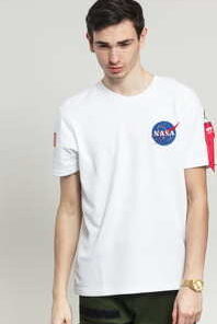 Alpha Industries NASA Heavy Tee bílé XL