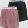 Calvin Klein 2 Pack Slim Fit Boxers tmavě šedé / melange červené S