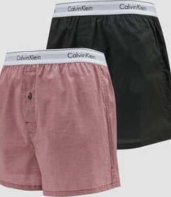 Calvin Klein 2 Pack Slim Fit Boxers tmavě šedé / melange červené S