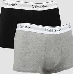 Calvin Klein 2 Pack Trunks odern Cotton Stretch černé / melange šedé