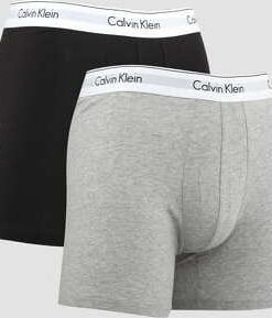 Calvin Klein 2Pack Boxer Briefs odern Cotton C/O černé / melange šedé