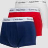 Calvin Klein 3 Pack ow Rise Trunks C/O bílé / červené / navy