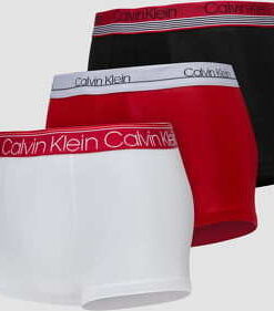 Calvin Klein 3Pack Cotton Stretch Trunk bílé / černé / červené S