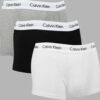 Calvin Klein 3Pack Trunks Cotton Stretch C/O bílé / melange šedé / černé