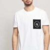 CALVIN KLEIN JEANS M Round Logo Tee bílé S