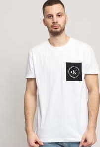 CALVIN KLEIN JEANS M Round Logo Tee bílé S