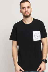 CALVIN KLEIN JEANS M Round Logo Tee černé S