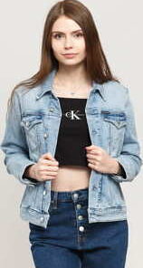 CALVIN KLEIN JEANS W Foundation Trucker da101 bleached blue M