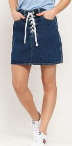 CALVIN KLEIN JEANS W High Rise Mini Skirt da081 dark blue stone lace 30