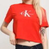 CALVIN KLEIN JEANS W Monogram Modern Straight Fit Cropped červené M