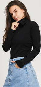 CALVIN KLEIN JEANS W Stripes LS Roll Neck černé L