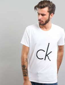 Calvin Klein S/S Crew Neck bílé S