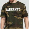 Carhartt WIP College Script Tee camo zelené S