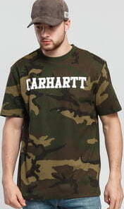 Carhartt WIP College Script Tee camo zelené S