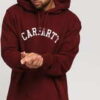 Carhartt WIP Hooded University Sweat vínová S