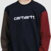 Carhartt WIP Tricol Sweat navy / olivová / vínová M