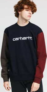 Carhartt WIP Tricol Sweat navy / olivová / vínová M