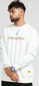 CATERPILLAR Basic Printed Logo Sweatshirt bílá L