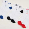 Champion 3 Pack Ankle Socks bílé / modré / červené