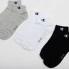 Champion 3 Pack Ankle Socks melange šedé / bílé / černé