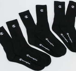 Champion 3 Pack Crew Socks černé