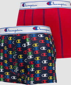 Champion Boxery Mix 2Pack červené / navy / multicolor