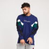 Champion Colorblock Printed Logo Crewneck navy / tmavě zelená / bílá M